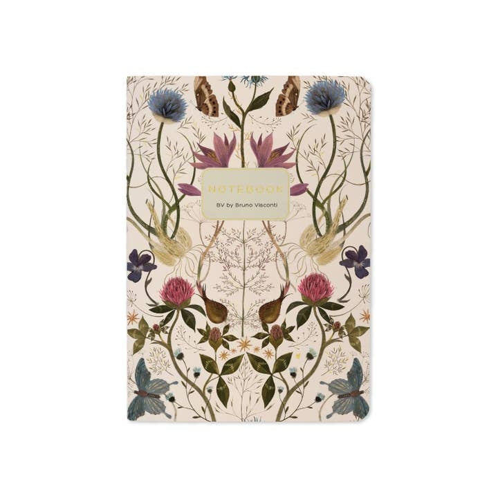 Symmetrical Flora Small Lined Notebook