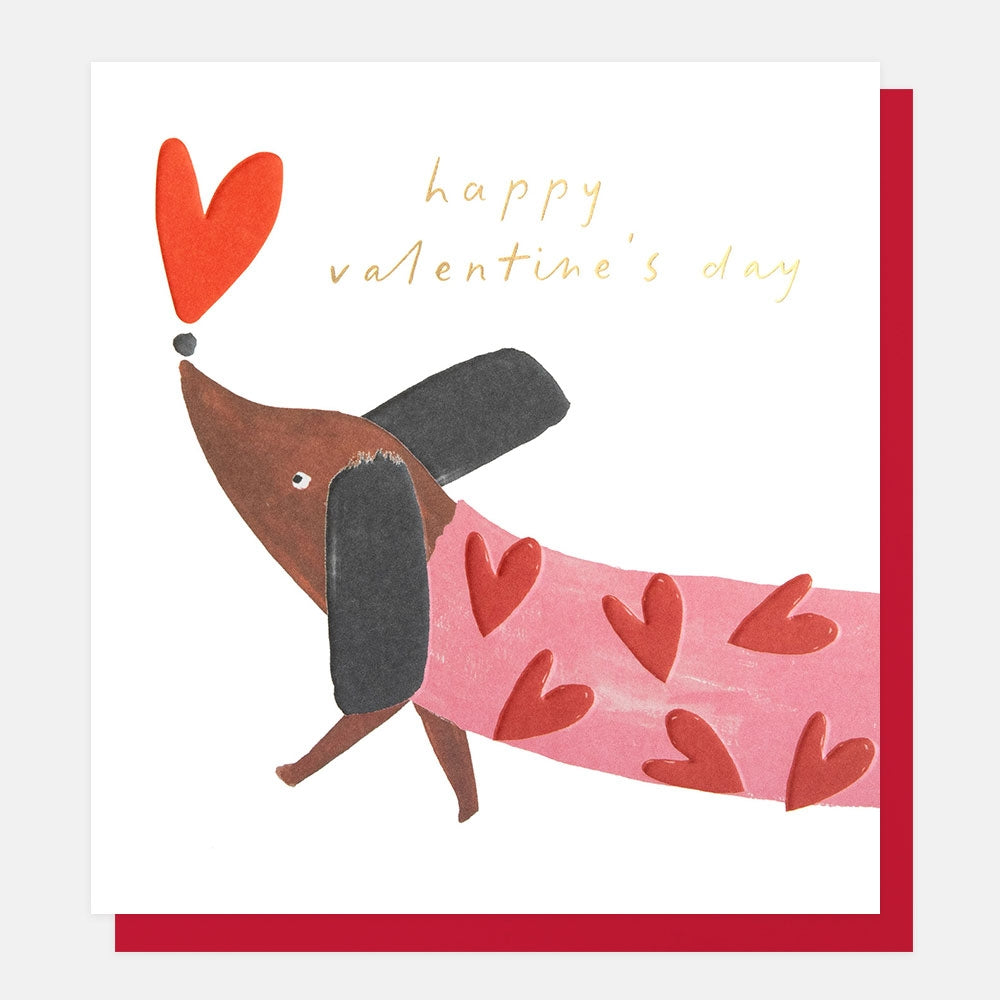 Dog With Heart Valentine's Day Card