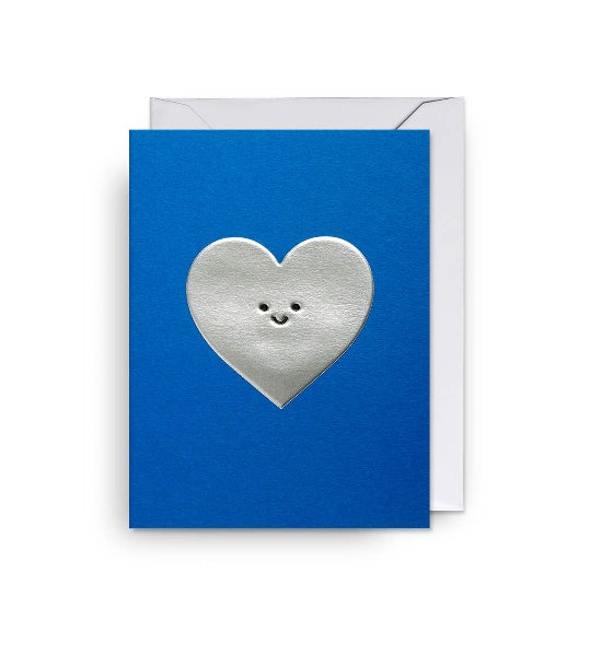 Silver Heart Love Card
