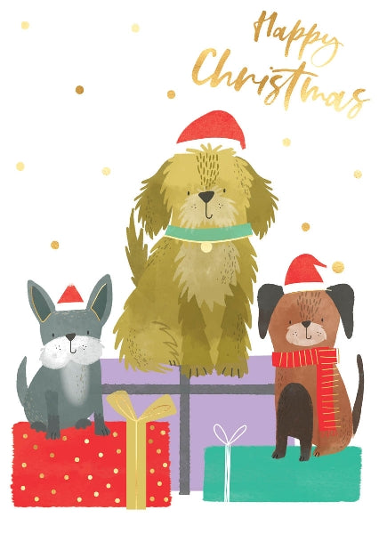 Happy Christmas Dogs Christmas Card