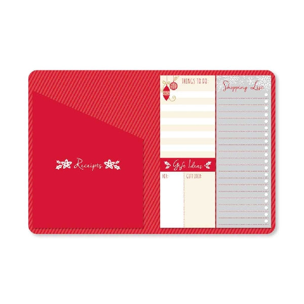 Christmas Lists Notepad Book