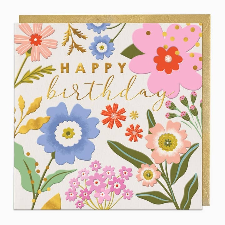 Bold Botanical Birthday Card