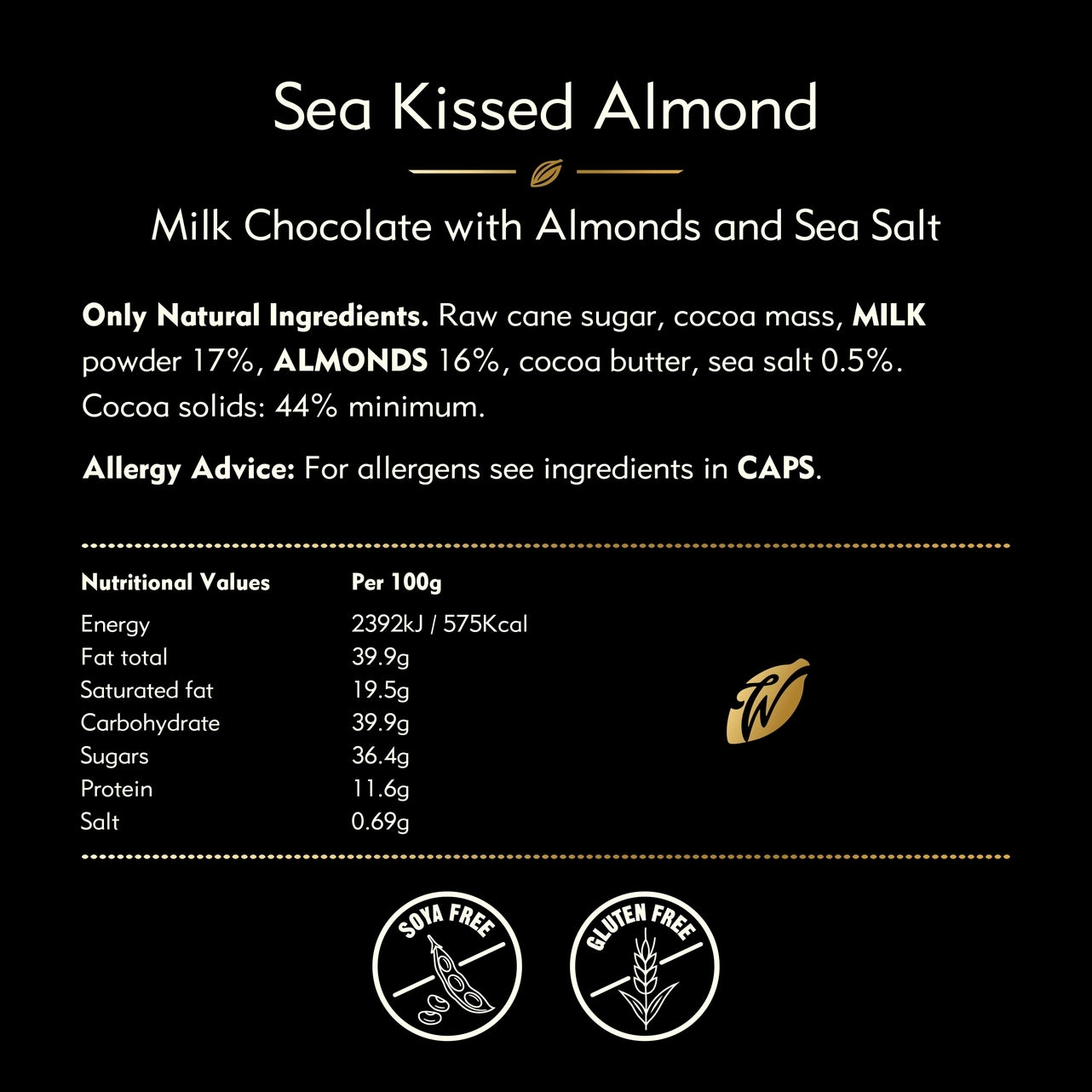 Willie's Cacao 50g Bar | Sea Kissed Almond