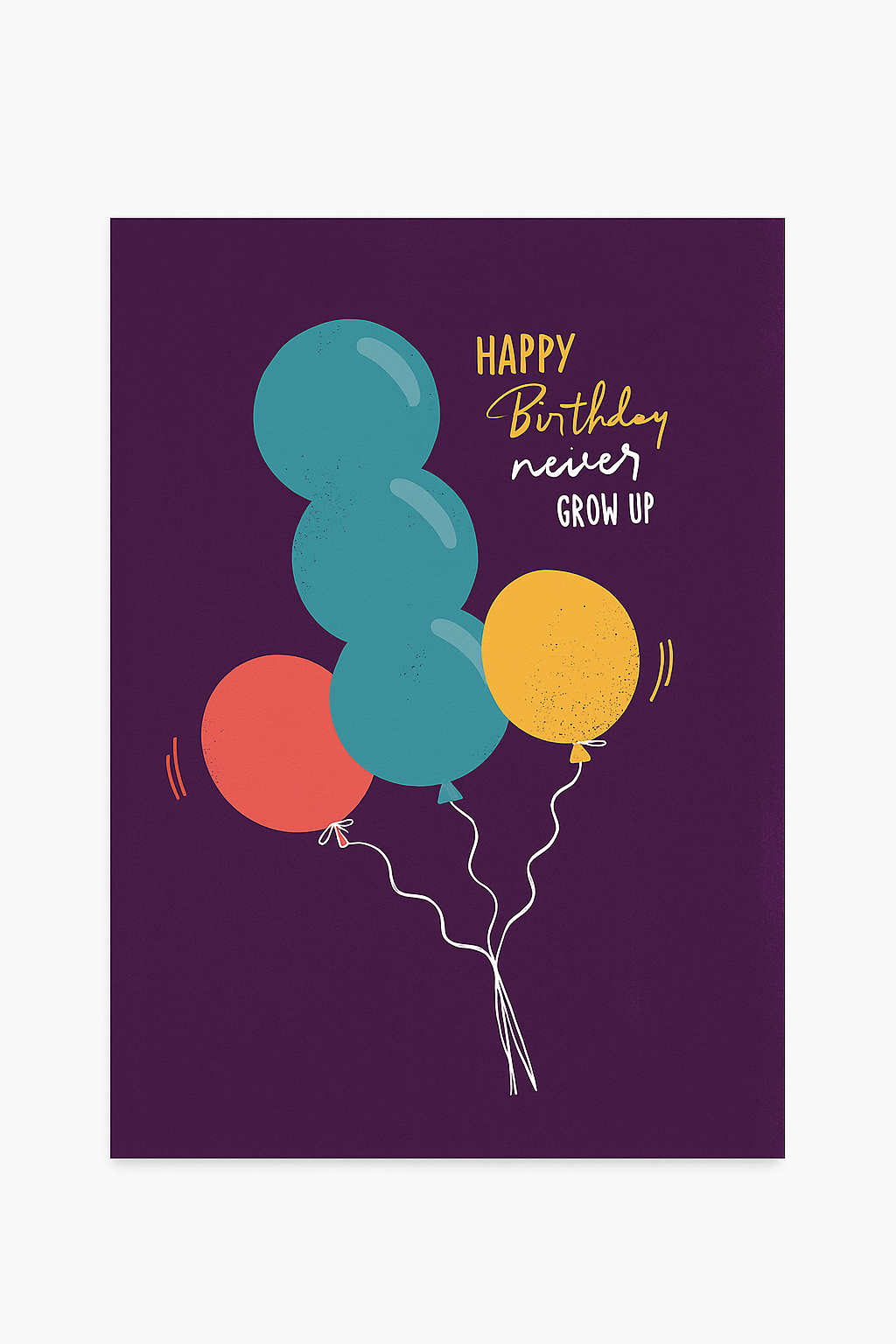 Grow Up Balloons Birthday Card