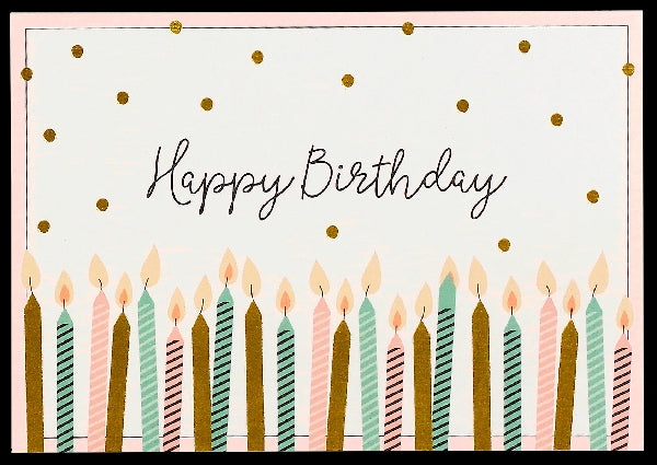 Candles Happy Birthday Notecards