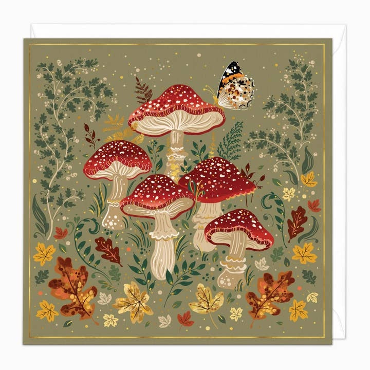 Wild Mushrooms Blank Art Card