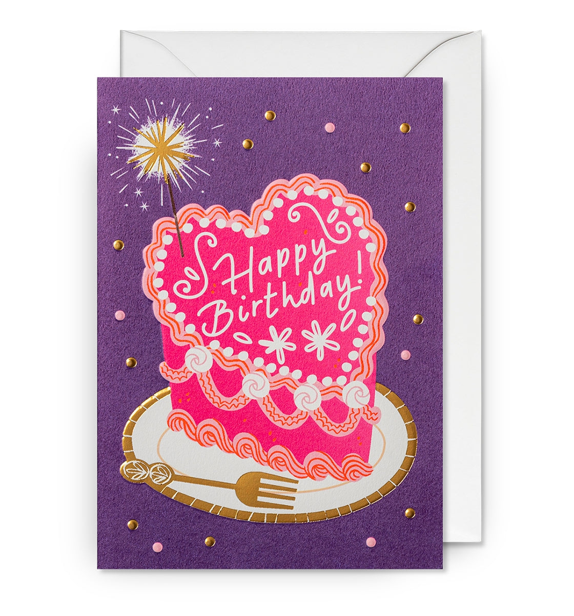 Cake And Sparklers Birthday Card