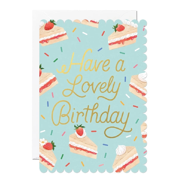 Victoria Sponge Cake Birthday Card