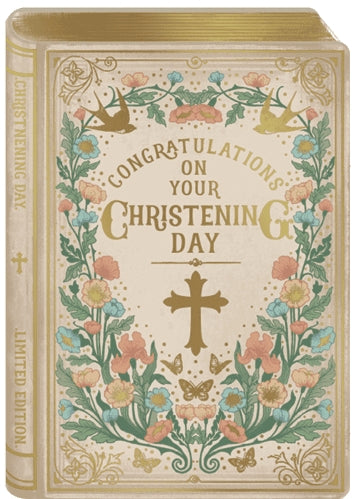 Story Book Christening Card