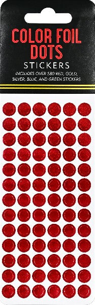 Colour Foil Dots Sticker Set