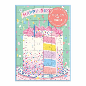 Confetti Birthday Cake - Puzzle Card