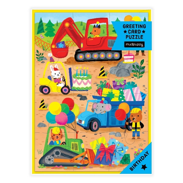 Construction Site Puzzle Card