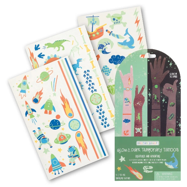 Glow In The Dark Temporary Tattoos | Creatures & Adventure