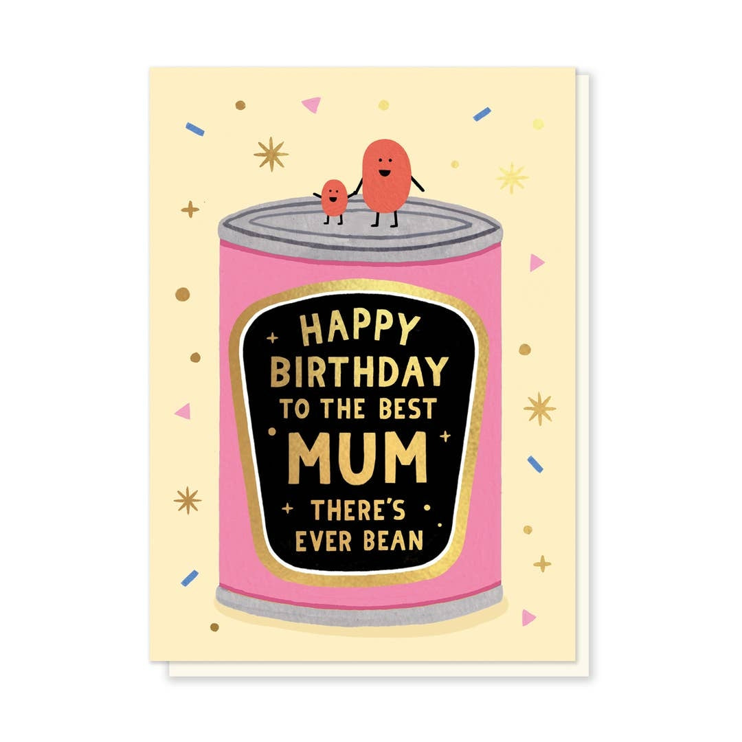Mum Bean Relative Birthday Card
