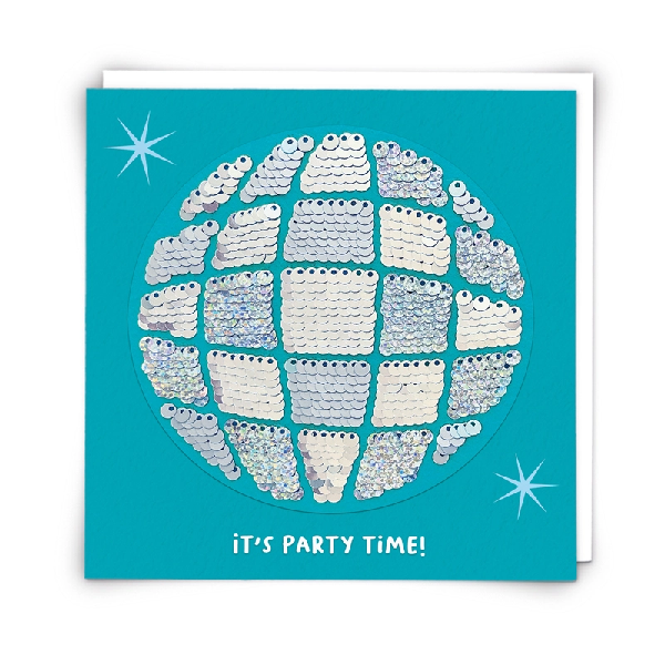 Disco Ball Birthday Card With Reusable Sequin Patch
