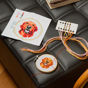 Mini Dog Cross Stitch Embroidery Kit
