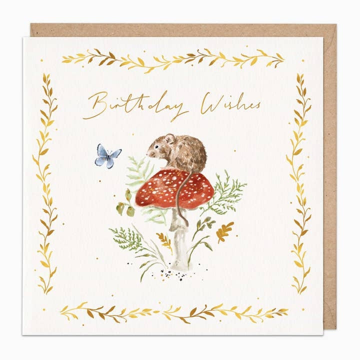 Woodland Mouse Birthday Card