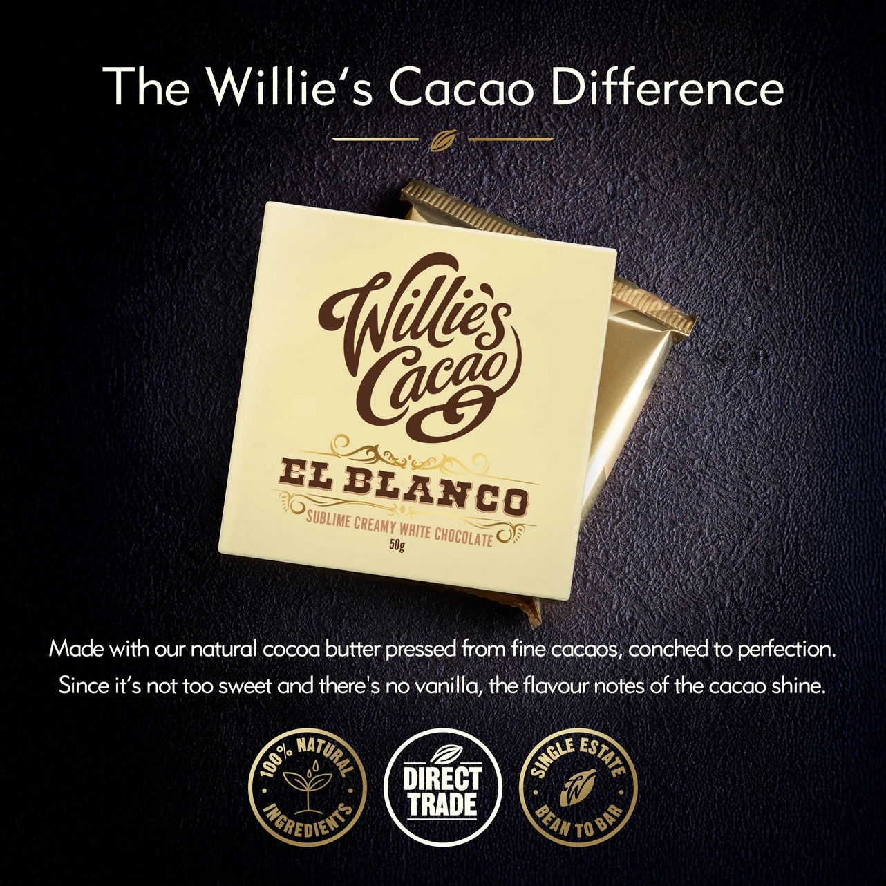 Willie's Cacao 50g Bar | El Blanco