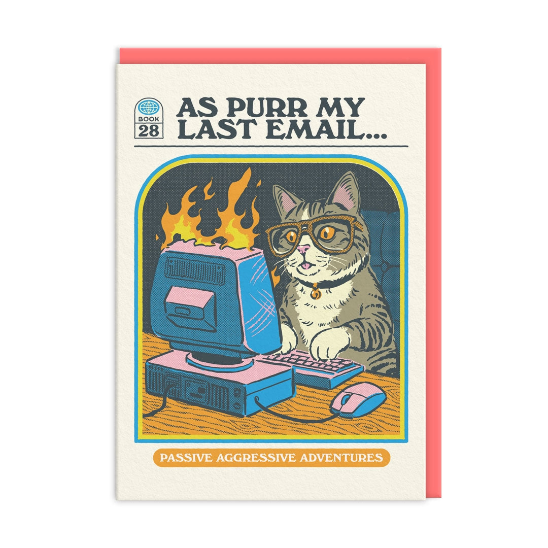 As Purr My Last Email Blank Humour Card