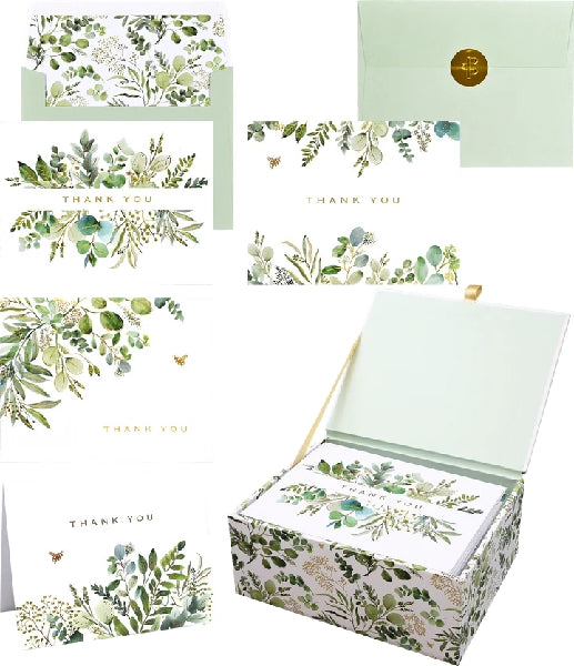 Premium Eucalyptus Thank You Notecards
