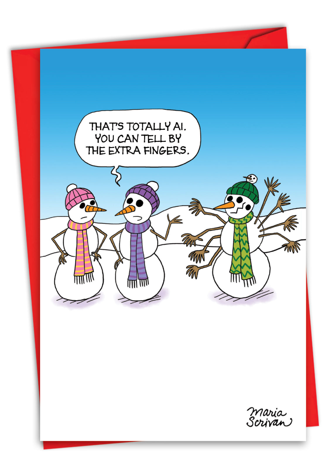 Extra Fingers Christmas Card