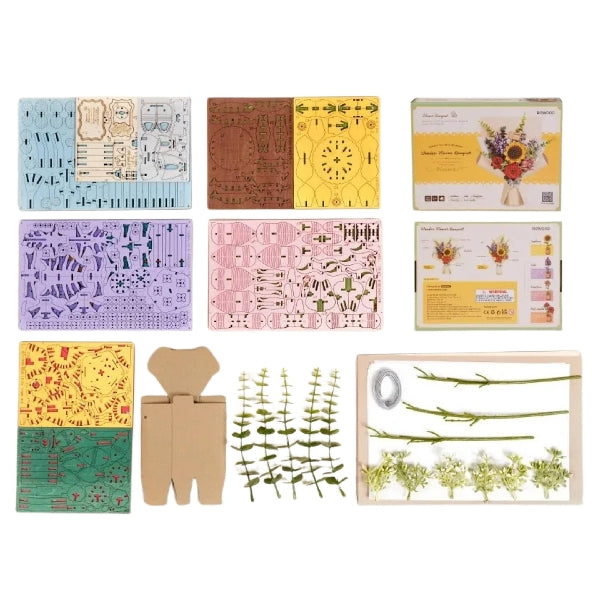 3D Wooden Flower Puzzle Bouquet