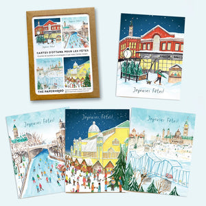 Assorted Boxed French Ottawa Holiday Cards | Set of 8