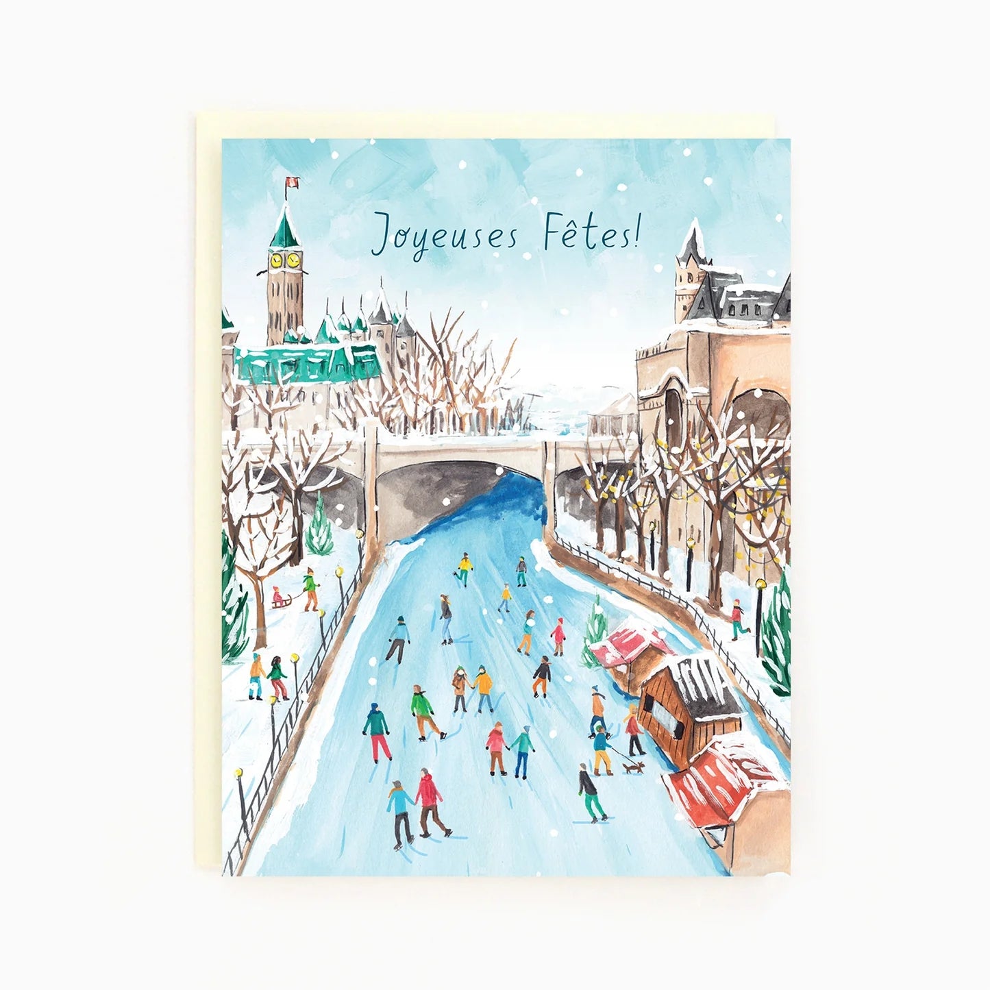Ottawa Rideau Canal French Christmas Card