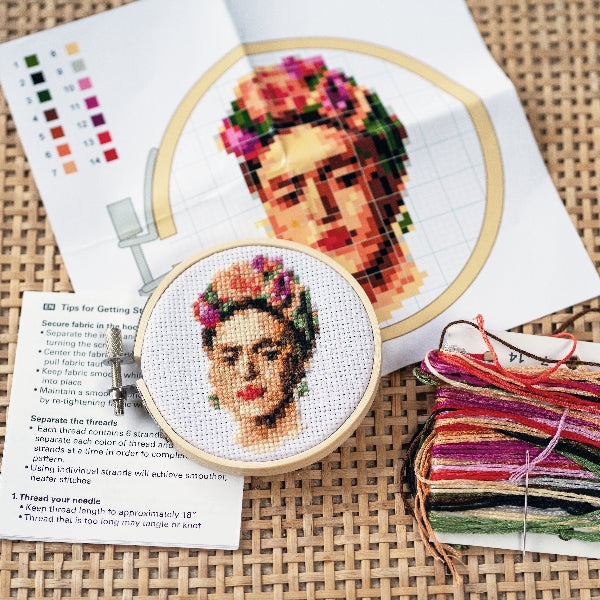 Frida Mini Cross Stitch Embroidery Kit