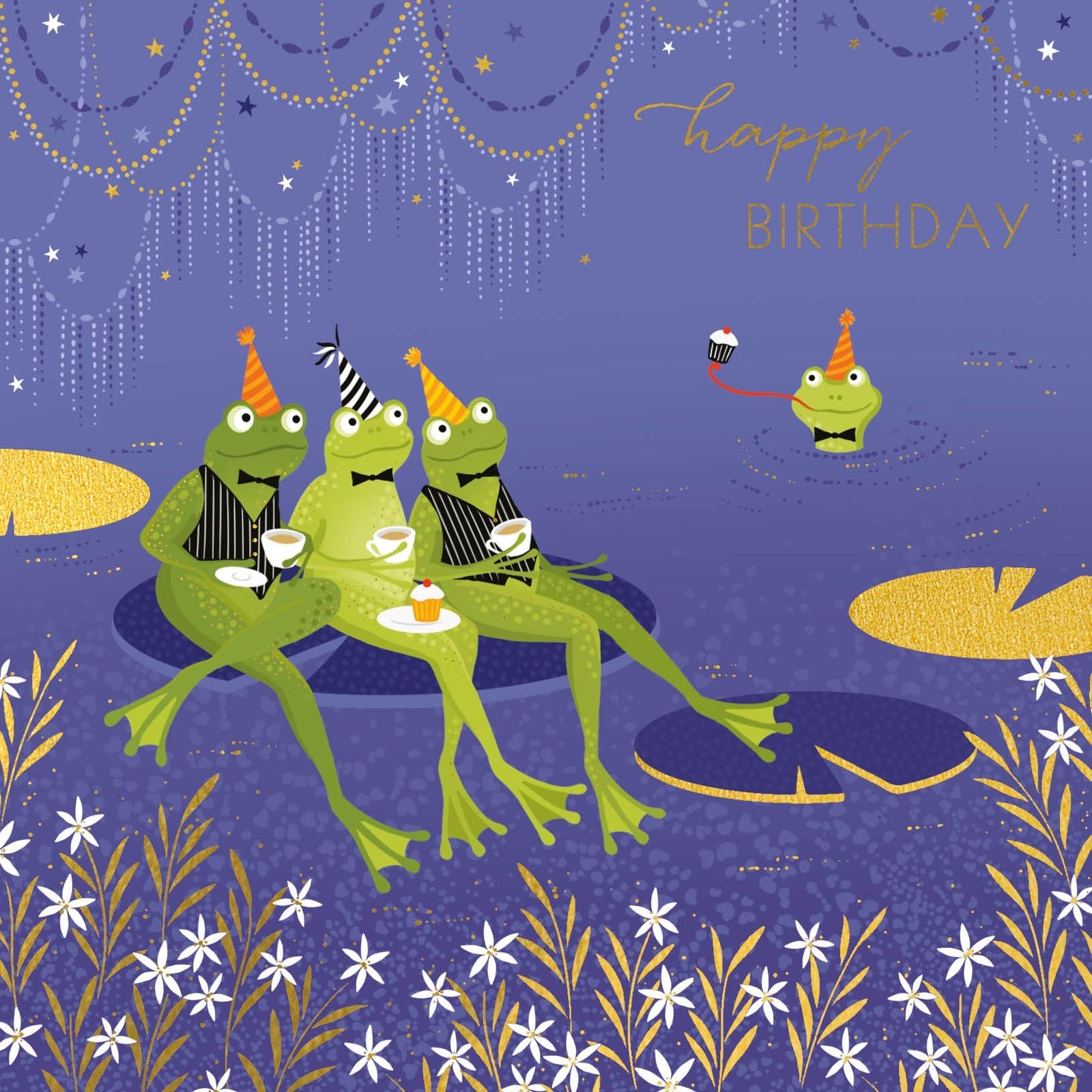 Frogs Birthday Card