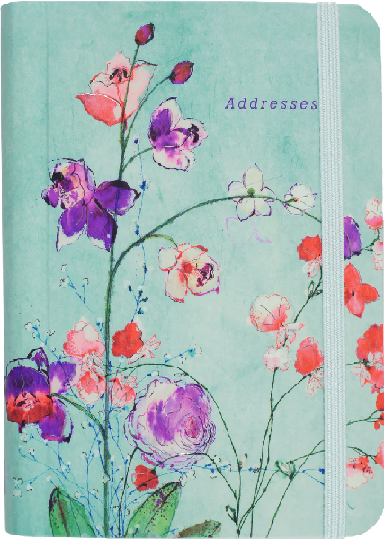 Fuchsia Blooms Small Address Book