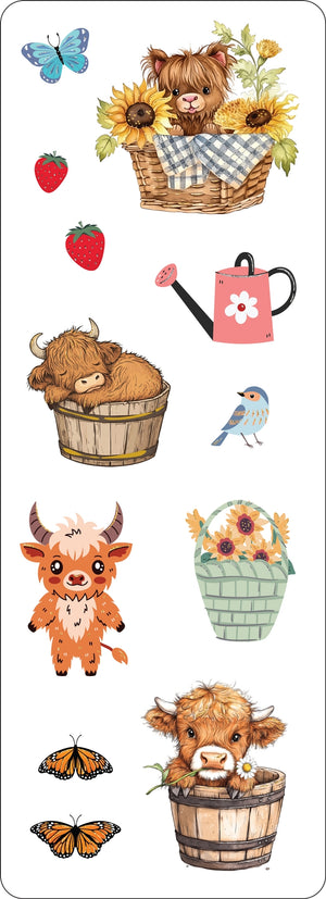 Highland Cow Sticker Set