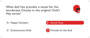 Sample trivia card featuring a question on a white background. 
