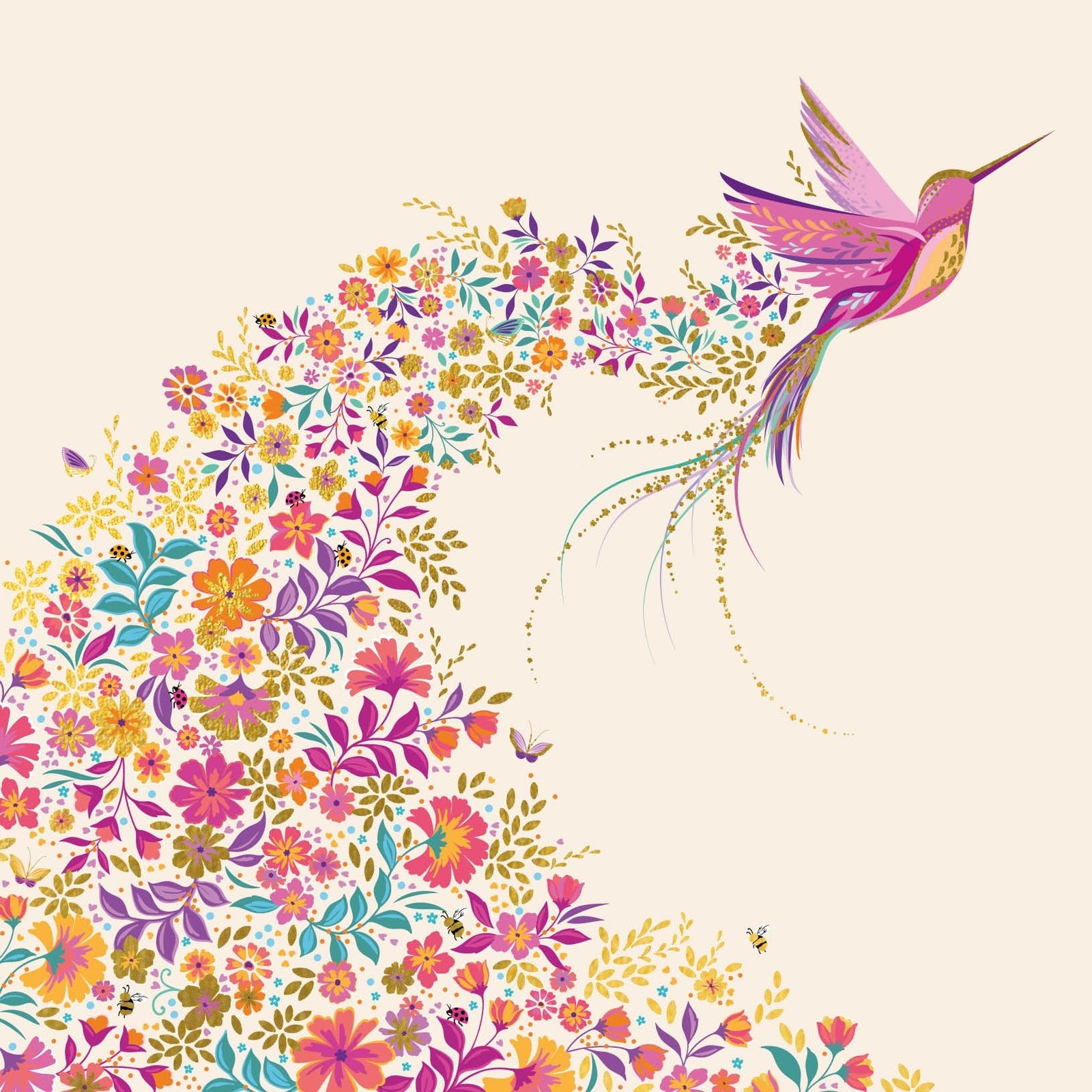 Hummingbird Blank Art Card