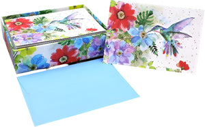 Hummingbird Garden Blank Notecards
