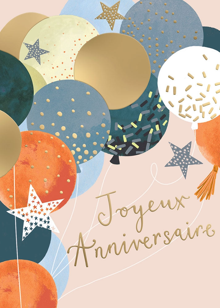 Joyeux Anniversaire French Birthday Card
