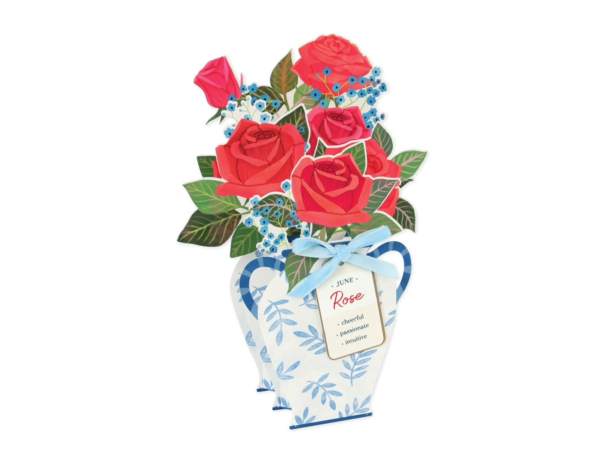 June Birth Flower Pop-Up Card