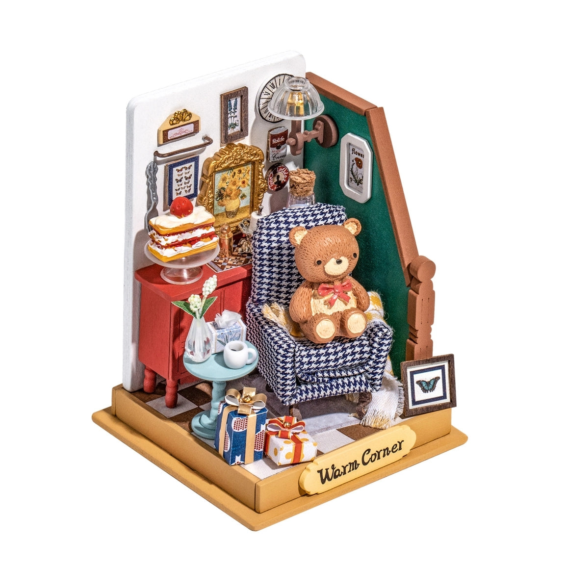 DIY Miniature House Kit | Mini Holiday Living Room
