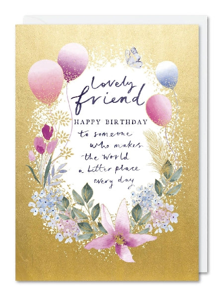 Lovely Friend Birthday Card