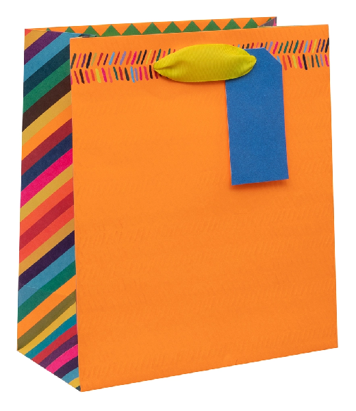 Medium Orange Colour Hub Gift Bag