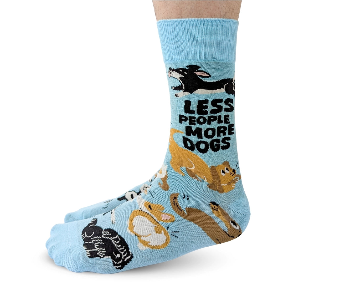 Less People More Dogs Men's Socks