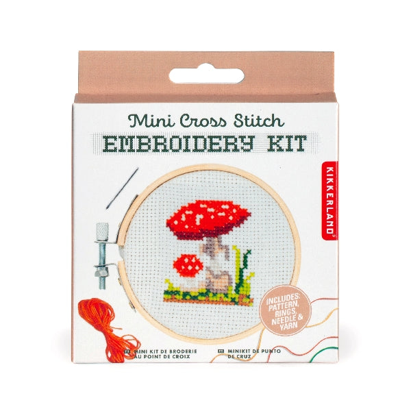 Mini Mushroom Cross Stitch Embroidery Kit