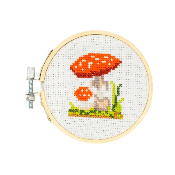 Mini Mushroom Cross Stitch Embroidery Kit