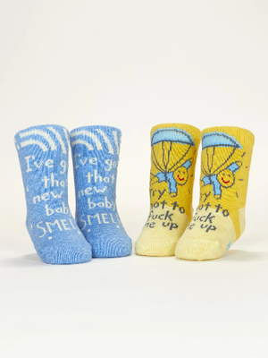 Blue Q Baby Socks | Baby Smell / Fuck Up