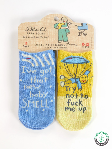 Blue Q Baby Socks | Baby Smell / Fuck Up
