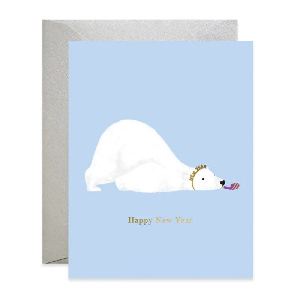 New Year Polar Bear Holiday Card