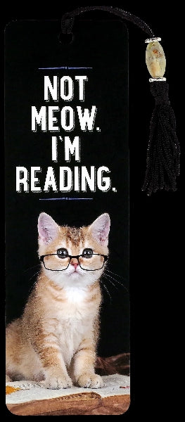 Not Meow I'm Reading Bookmark