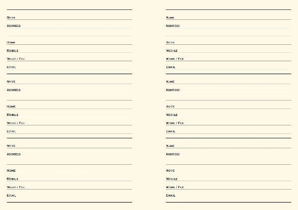 Old World Large Address Book