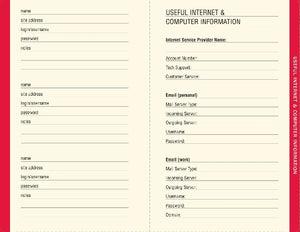 Black Small Internet Address & Password Logbook