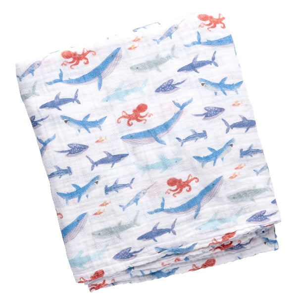 Shark Muslin Blanket